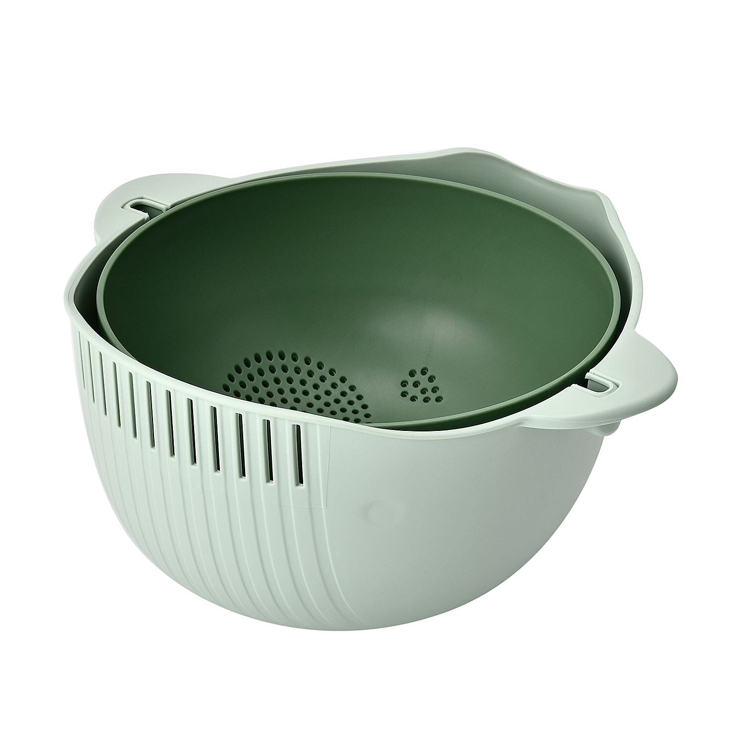 Flipping Double Layer Fruit and Vegetable Basket - Green