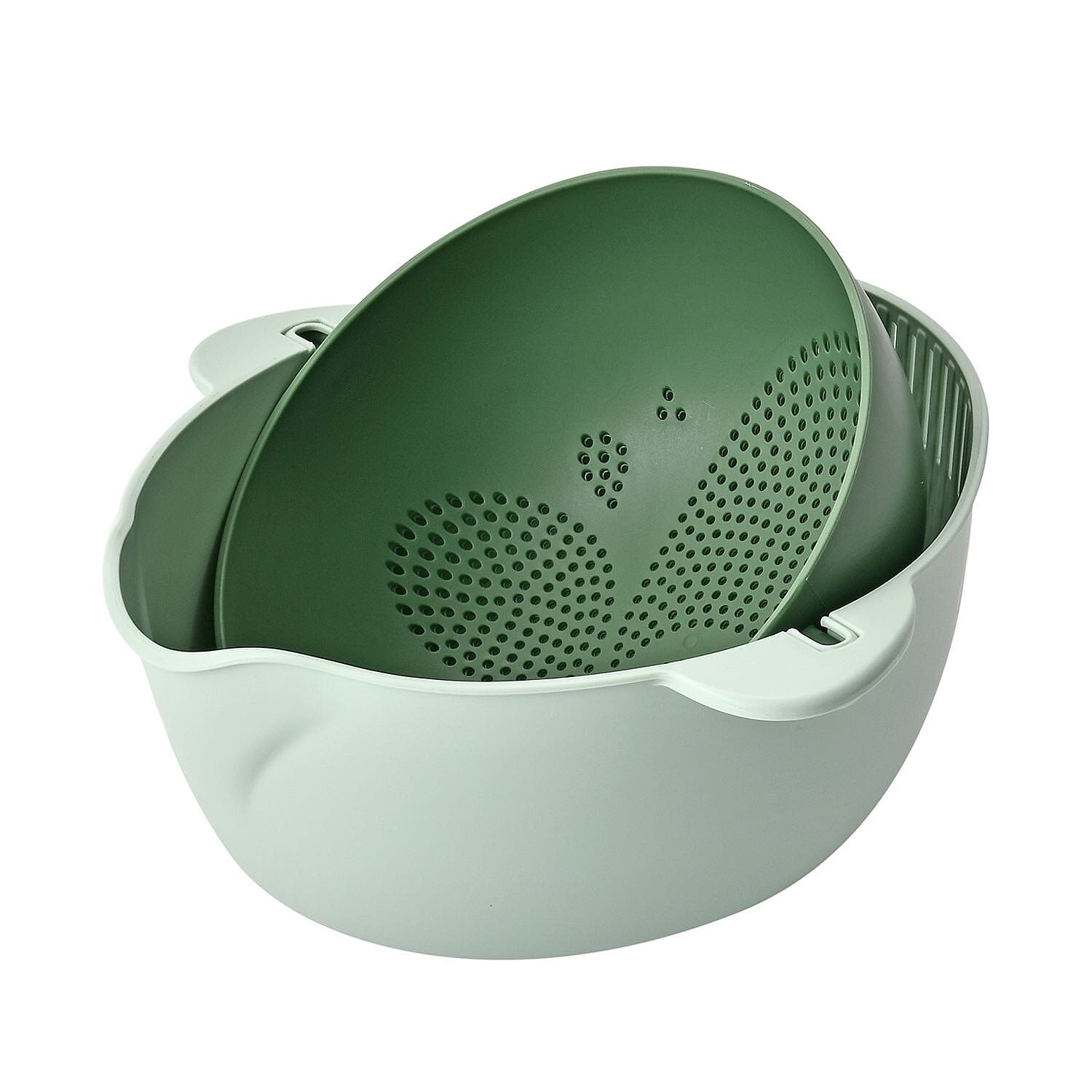 Flipping Double Layer Fruit and Vegetable Basket - Green