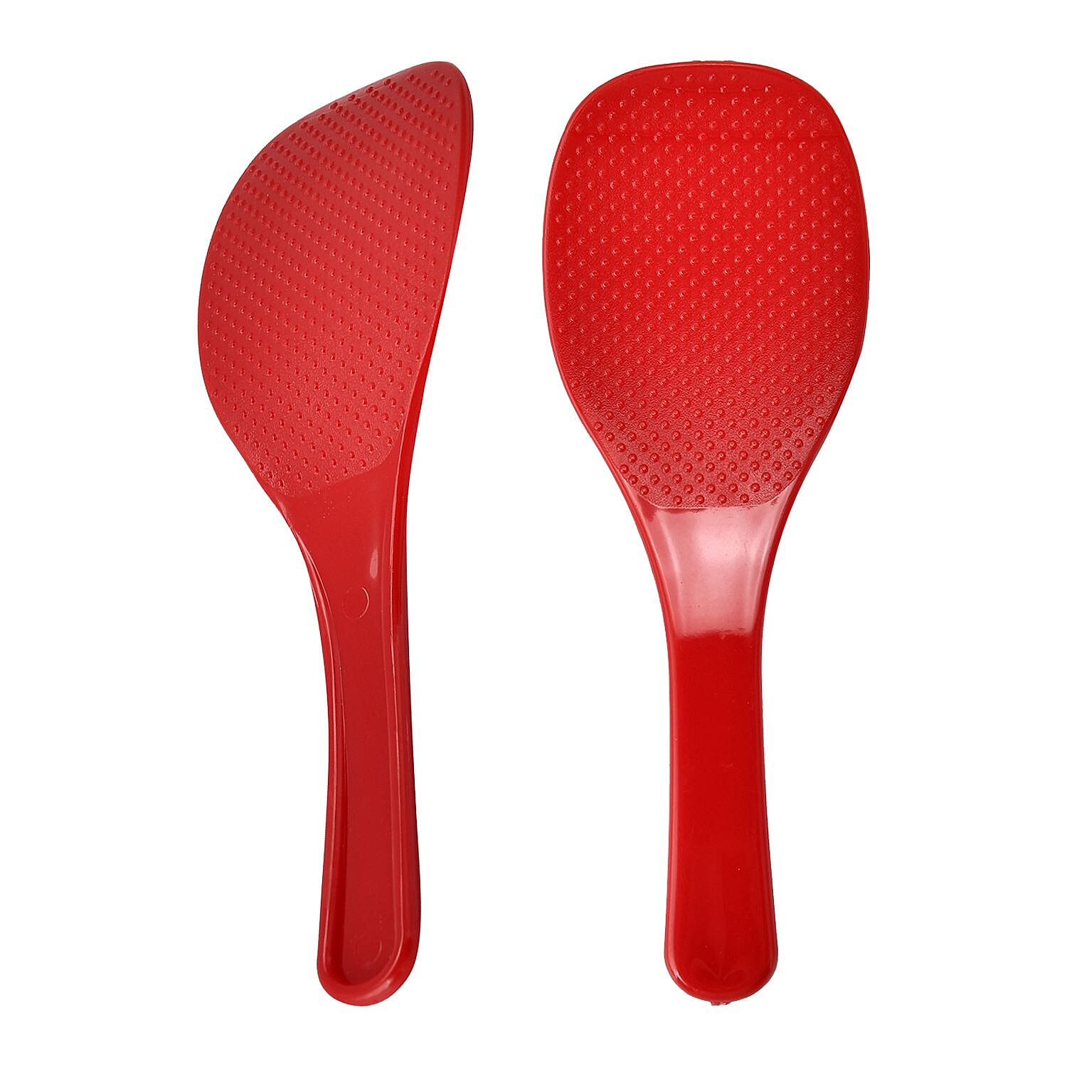 Microwave Rice Cooker with Rice Spoon (2.6L) - Red (Cook or Reheat with Built in Steam Vents and Lid)