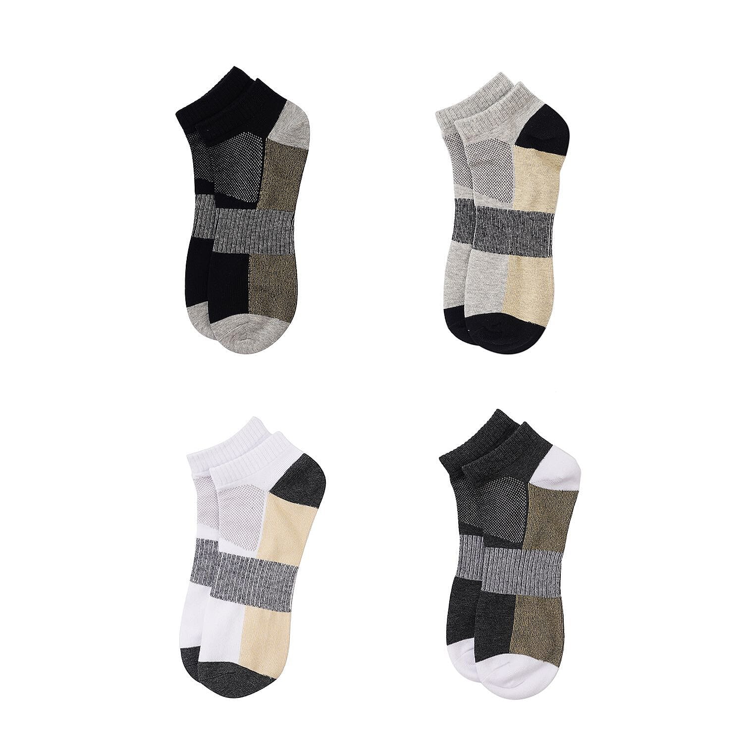Socks - White & Light Gray