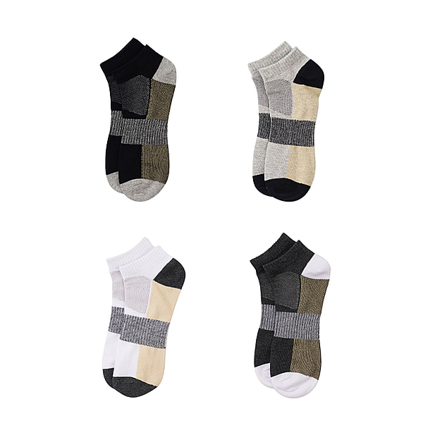 Socks - White & Light Gray