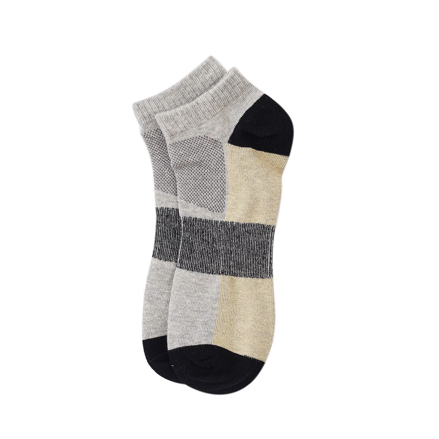Socks - White & Light Gray