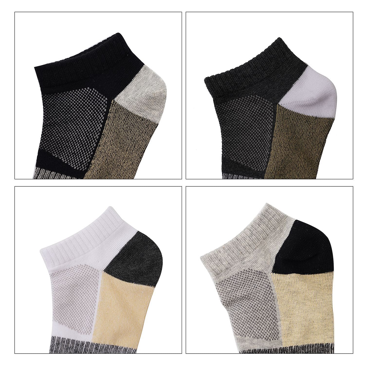 Socks - White & Light Gray