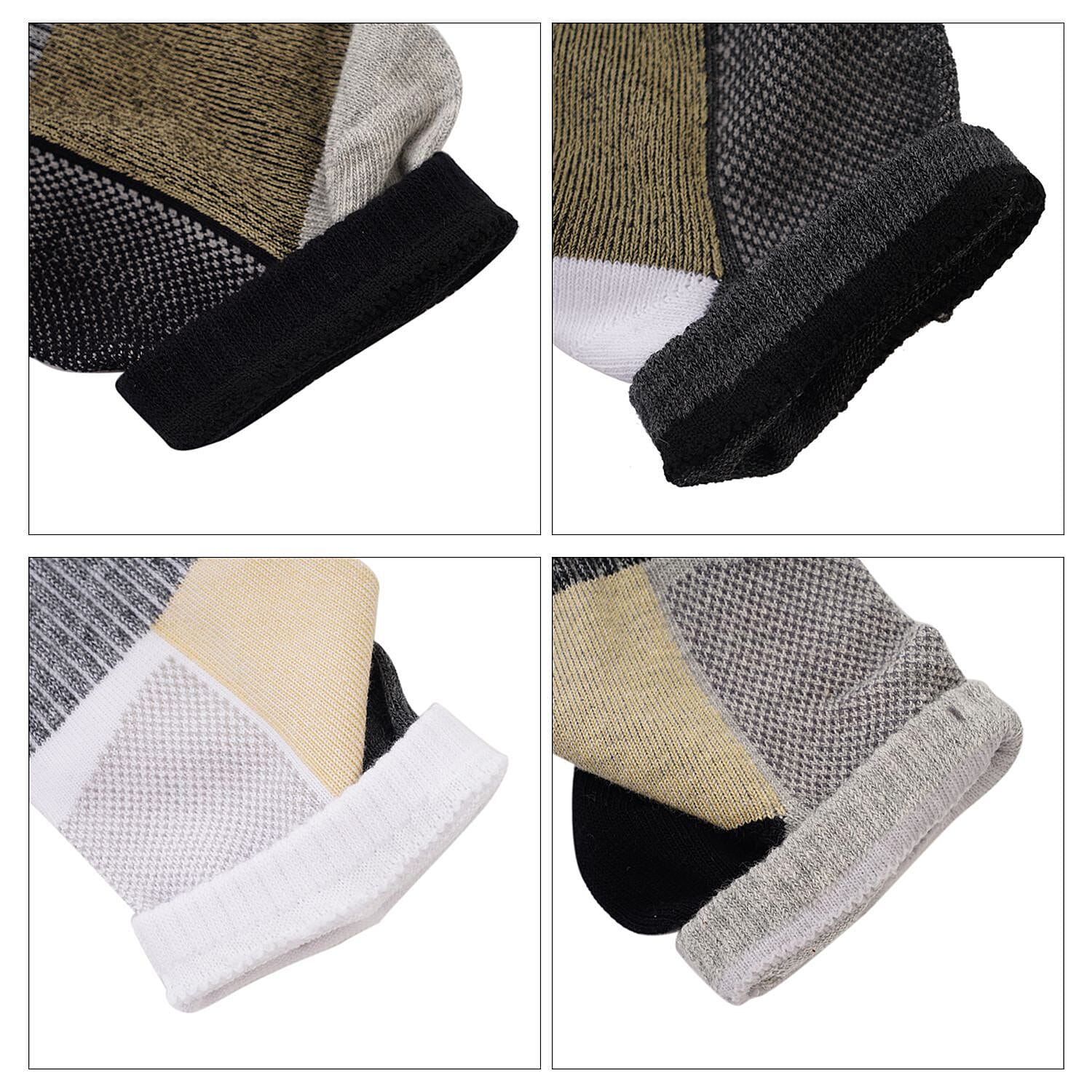 Socks - White & Light Gray