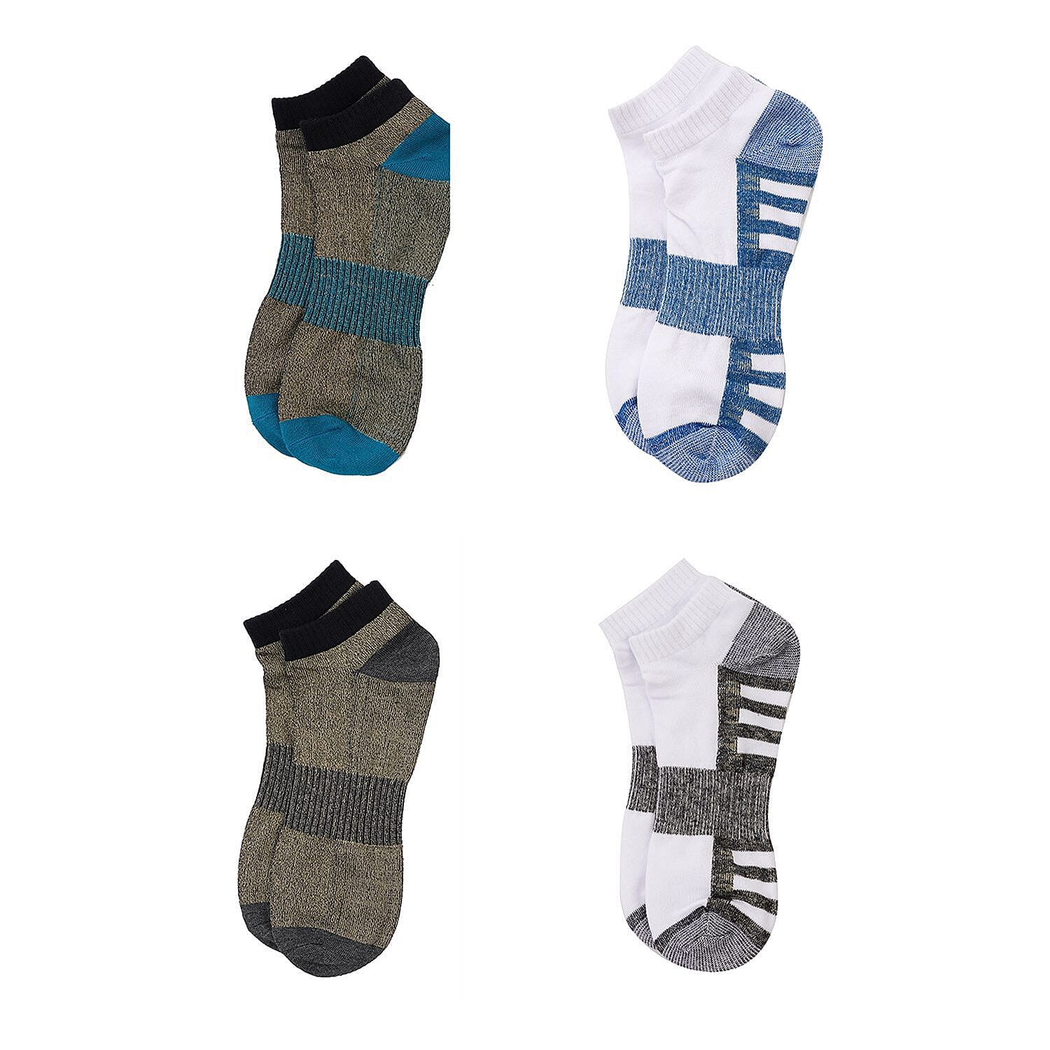 Socks - White & Light Gray