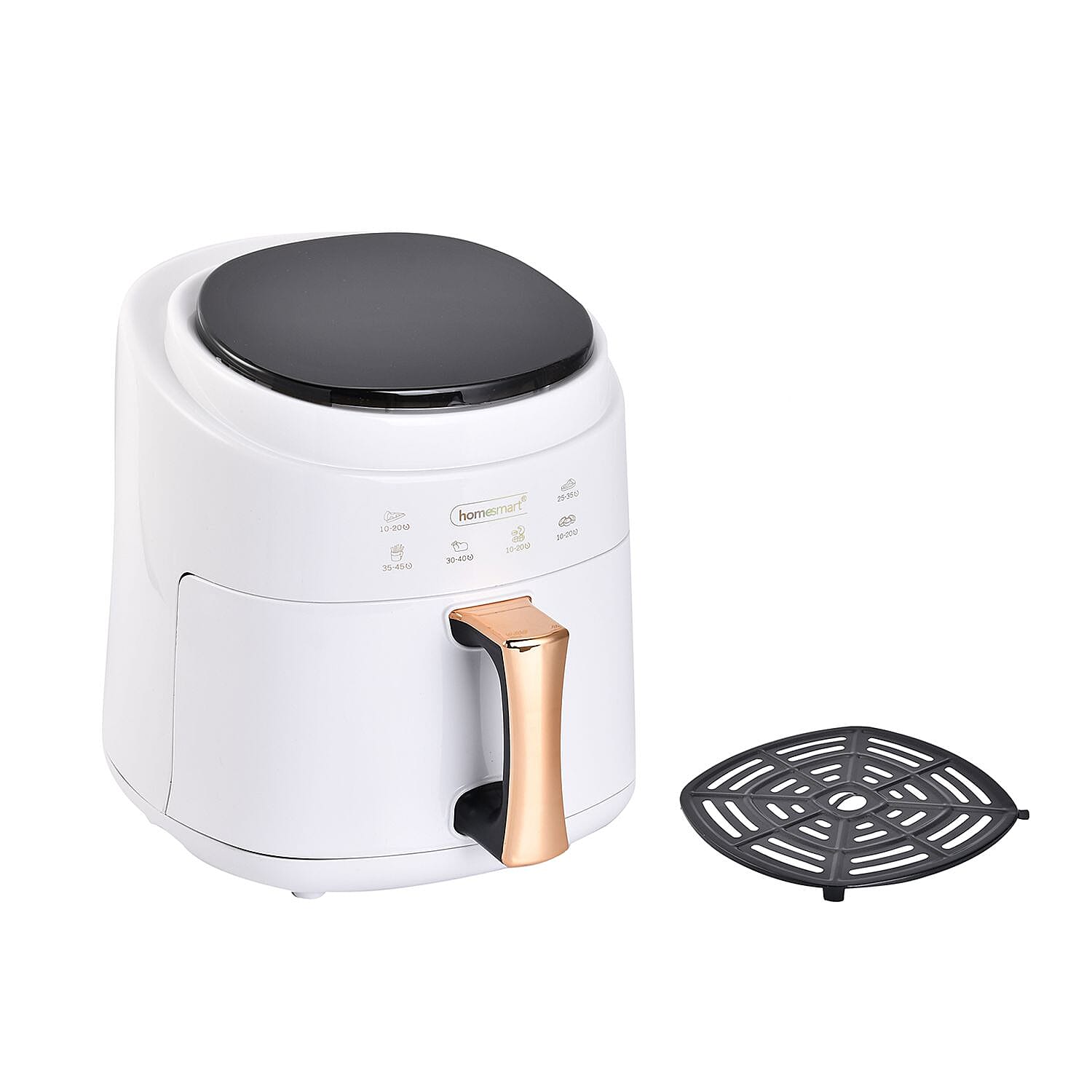 Digital Air Fryer, Roast, Reheat - Uses Little to No Oil, 8L, 10 Presets, (Size 30x26x25 cm) - White (1400wts)
