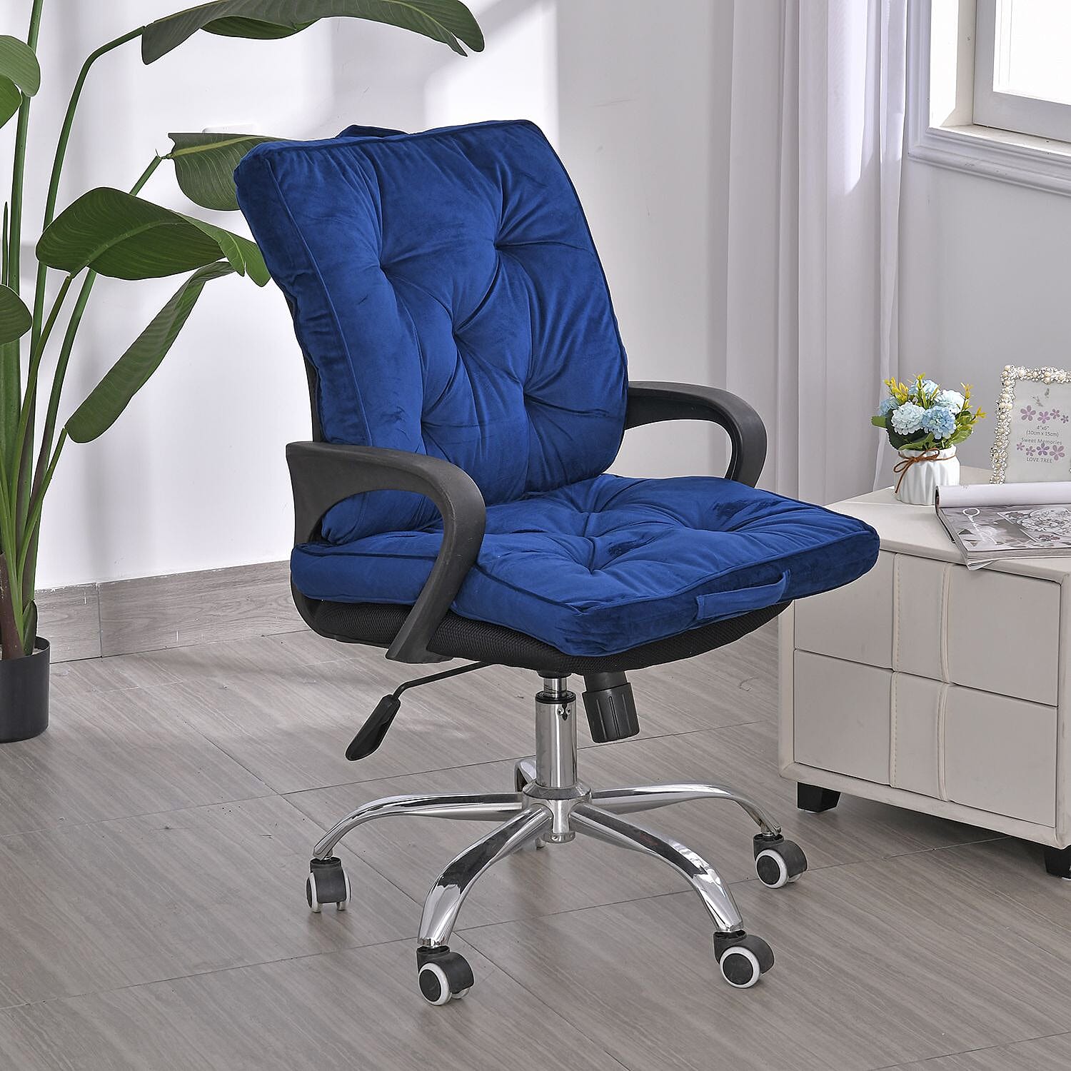 Back Support Armchair Booster Cushion - Blue