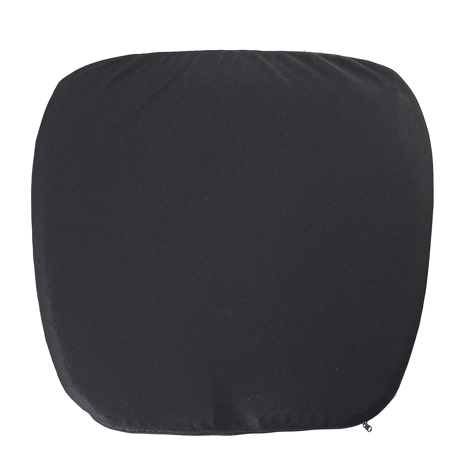 Homesmart TPE Gel Seat Cushion with Cover (Size 44x43x3 cm) - Black Homesmart TPE Gel Seat Cushion with Cover (Size 44x43x3 cm) - Black