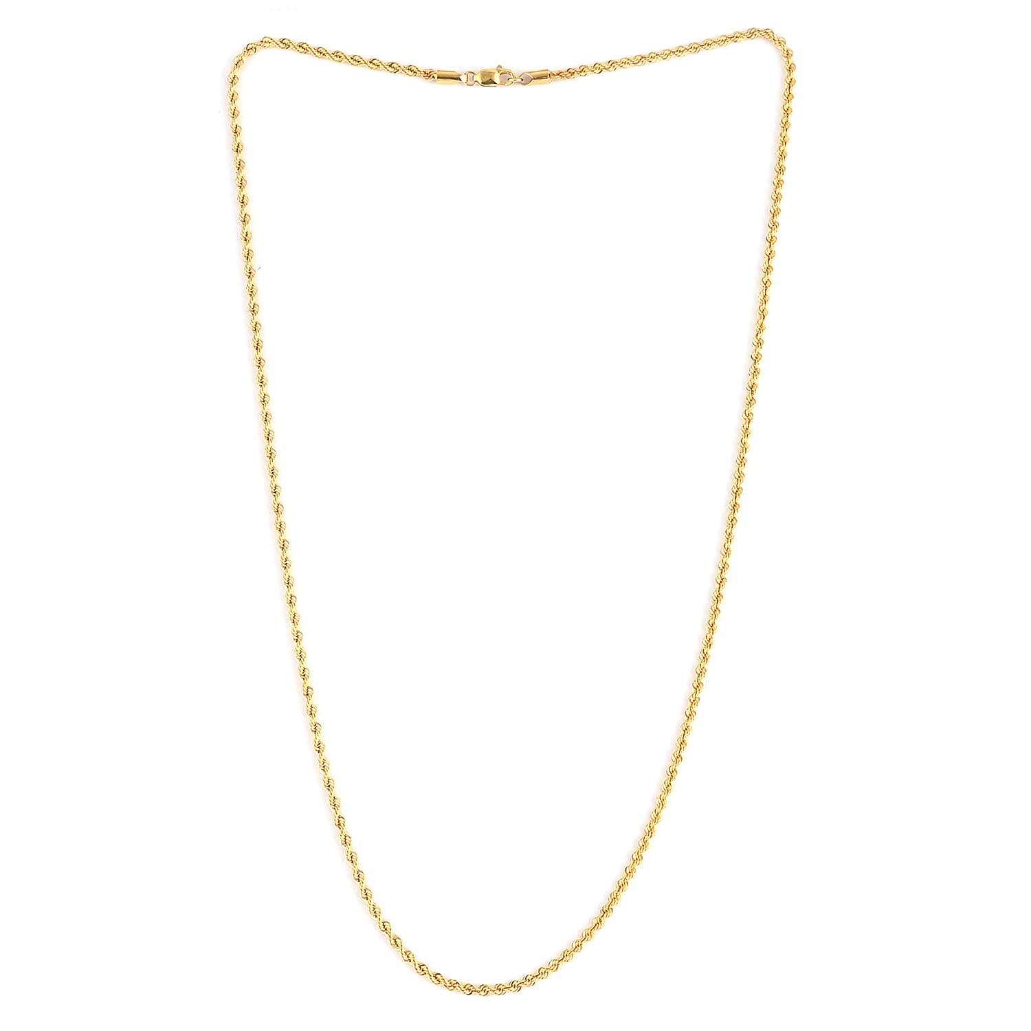Hatton Garden Close Out Deal-  22K Yellow Gold Rope Necklace (Size - 18) with Lobster Clasp, Gold Wt 4.30 Gms
