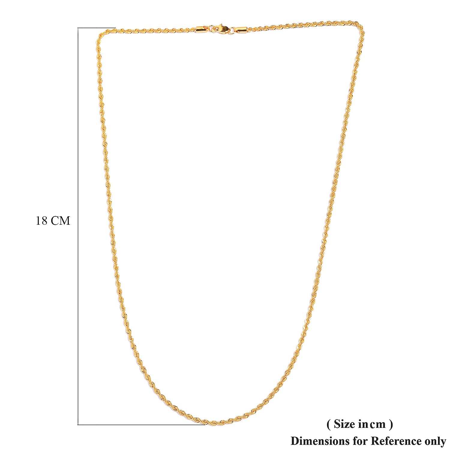 Hatton Garden Close Out Deal-  22K Yellow Gold Rope Necklace (Size - 18) with Lobster Clasp, Gold Wt 4.30 Gms