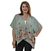 Tamsy Floral Embroidery Kimono - Blue