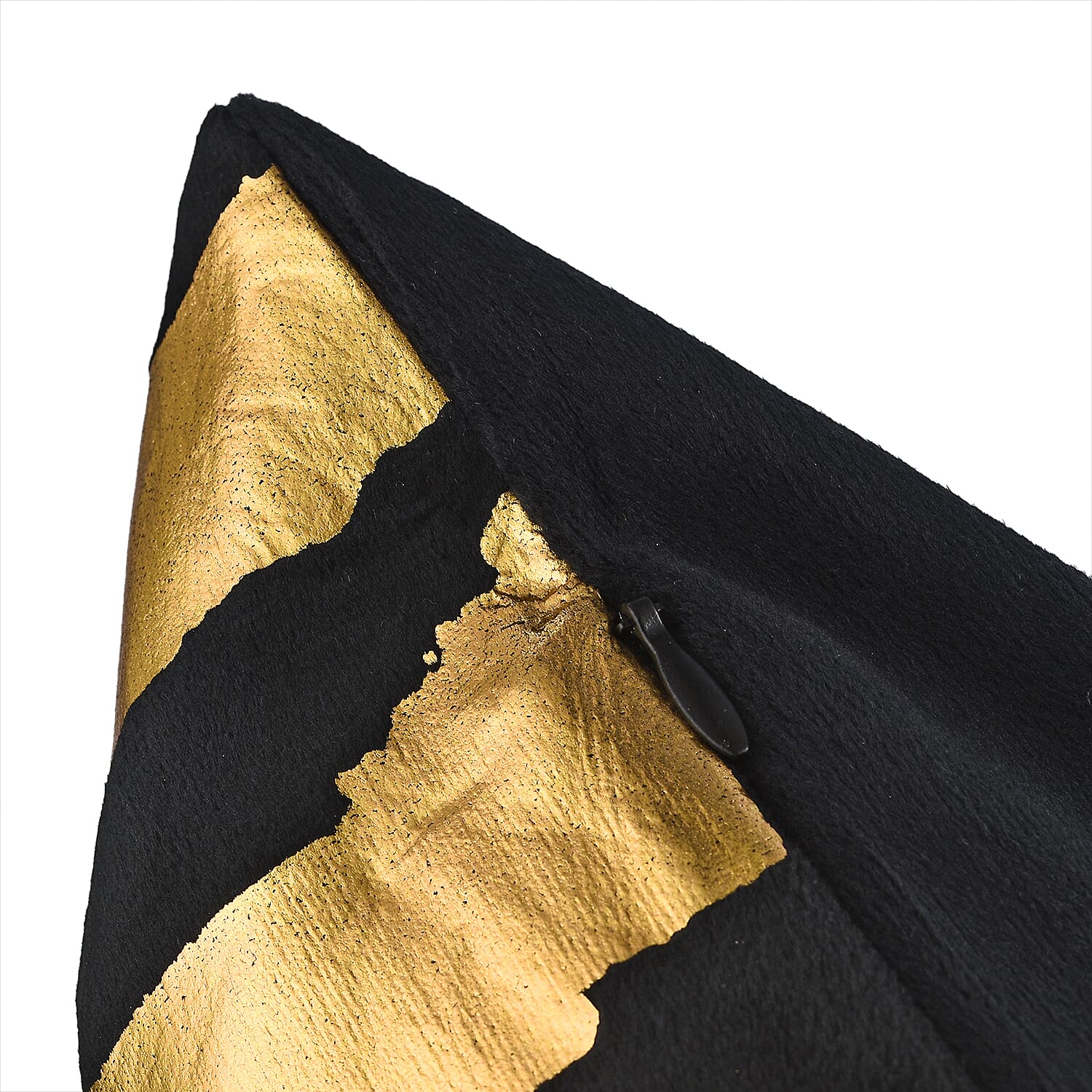 TJC Essentials Velvet Leaf Cushion Cover (Size 45x1 cm) - Blue & Blue