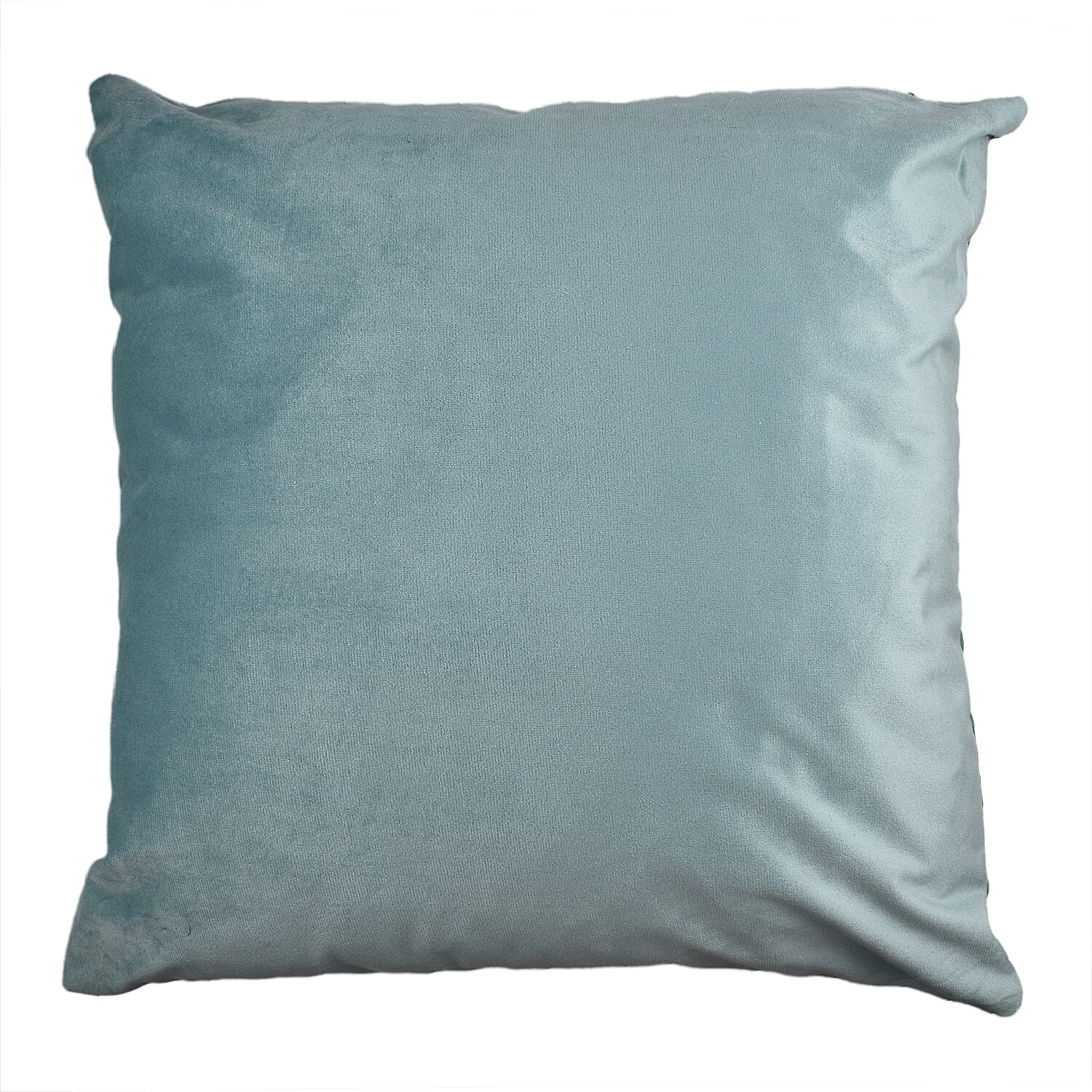Set of 2 - Dutch Velvet Triangle Pattern Cushion Cover (Size 45 cm) - Aqua and Gold