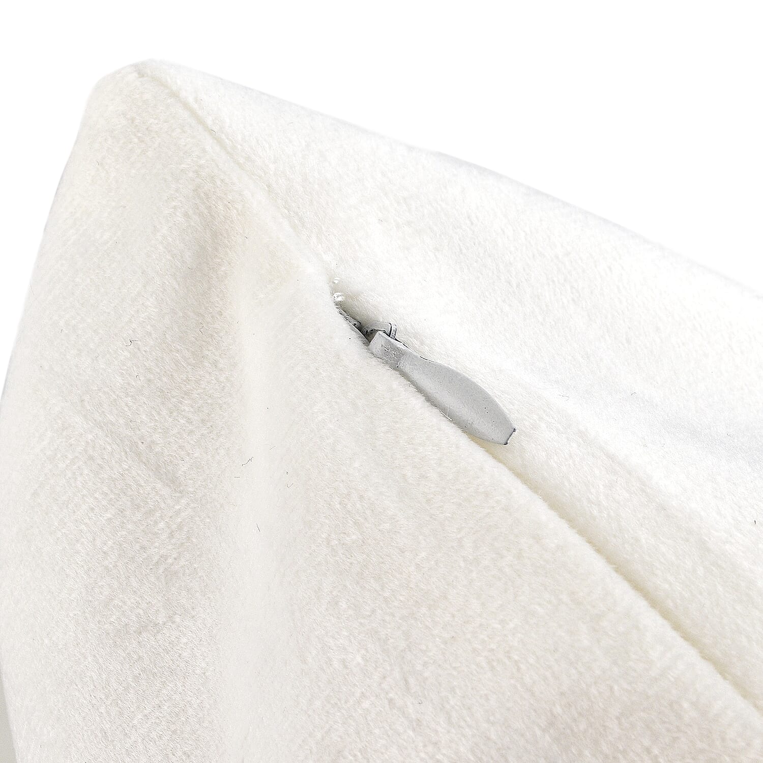 Set of 2 - Dutch Velvet Leaves Pattern Cushion Cover (Size 45 cm) - White and Gold