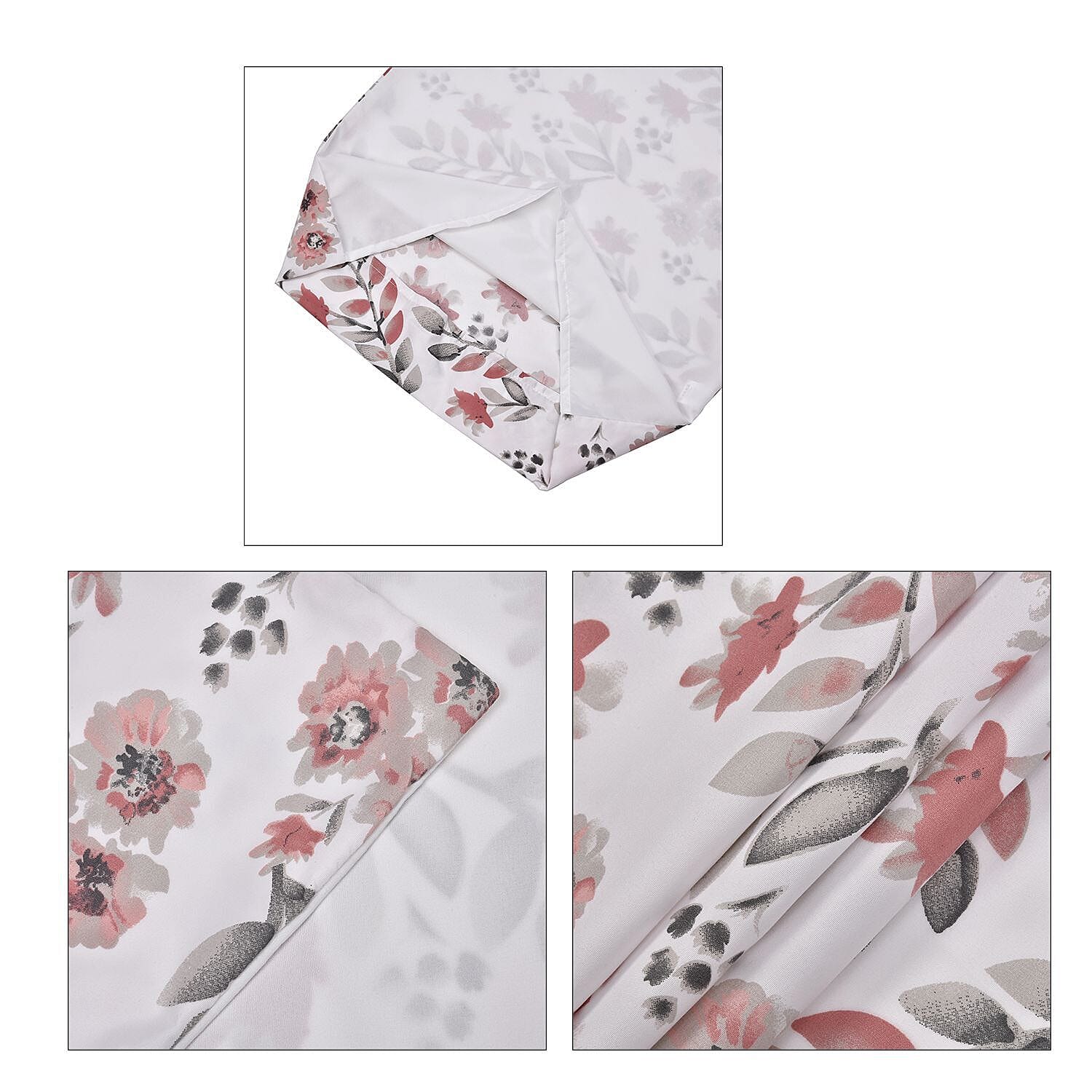 Set of 3 - Polyester Microfiber Stripe Comforter (Size 200x200 cm) and Pillowcase (Size 75x50x2 cm) - White