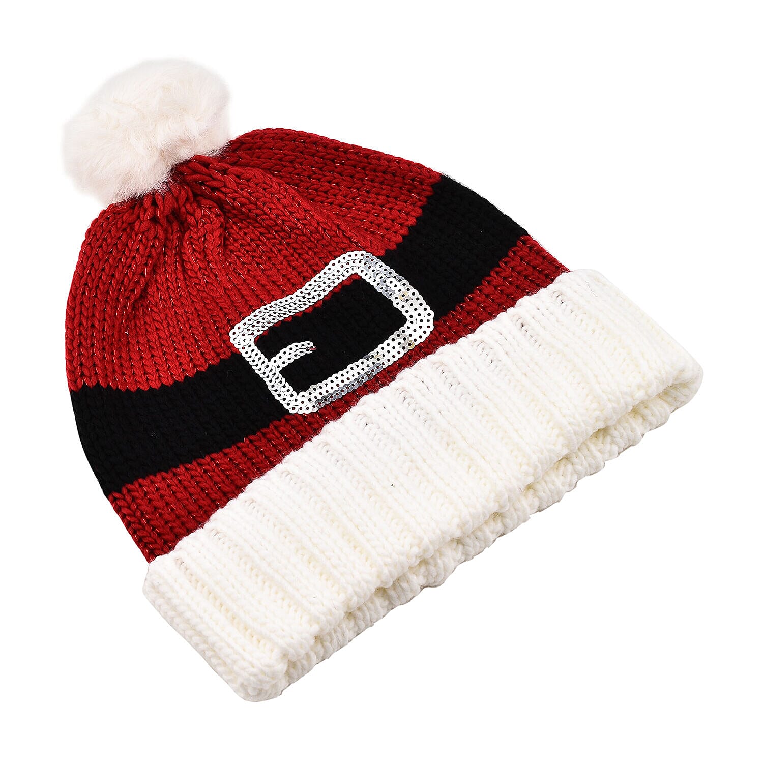 Thomas Calvi Acrylic Santa Style Winter Hat - Red