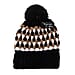 Thomas Calvi Honeycomb Pattern Knitted Bobble Fashion Winter Hat- Black