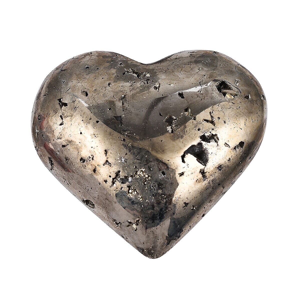 Gem Treasure From Peru- Pyrite Heart Decor 375 Ct