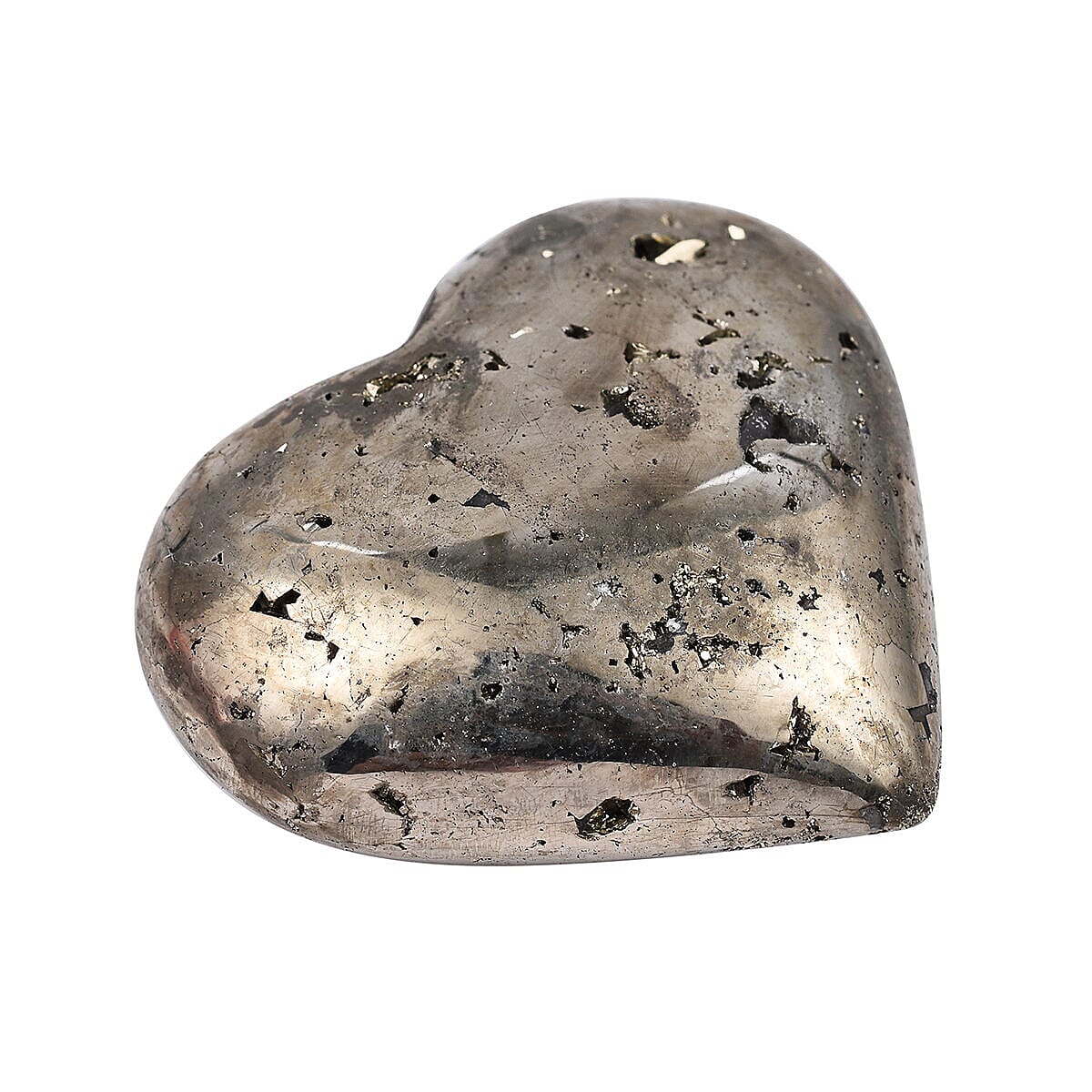 Gem Treasure From Peru- Pyrite Heart Decor 375 Ct