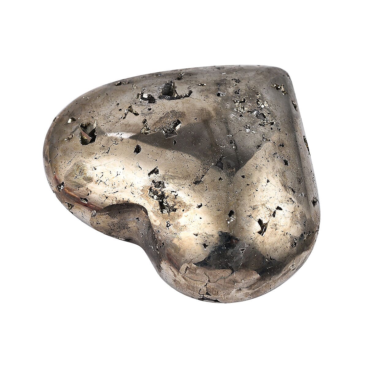 Gem Treasure From Peru- Pyrite Heart Decor 375 Ct