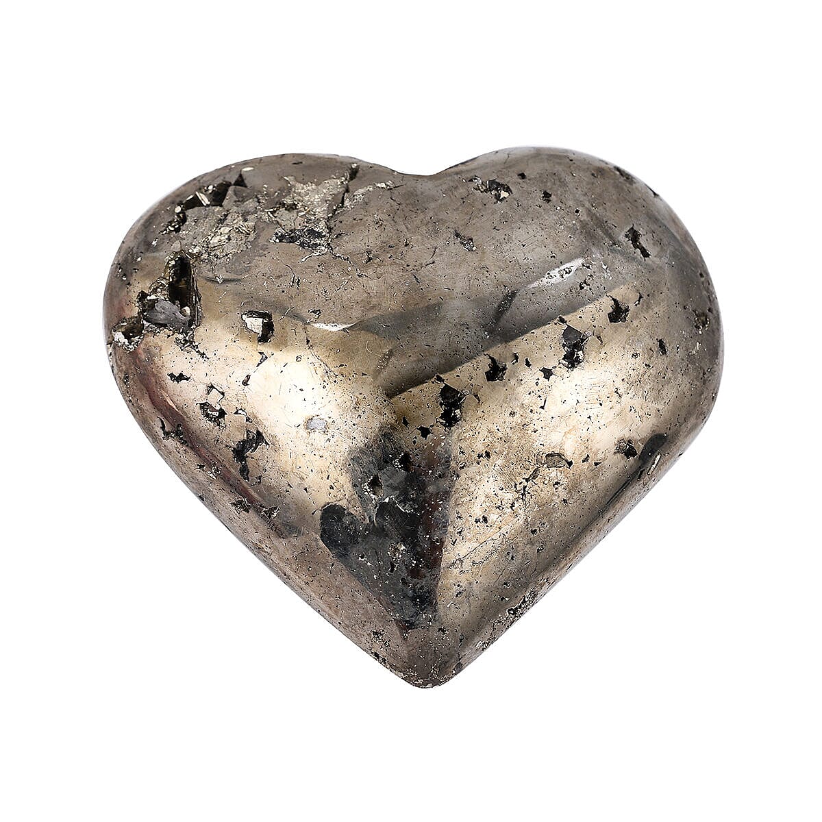Gem Treasure From Peru- Pyrite Heart Decor 375 Ct