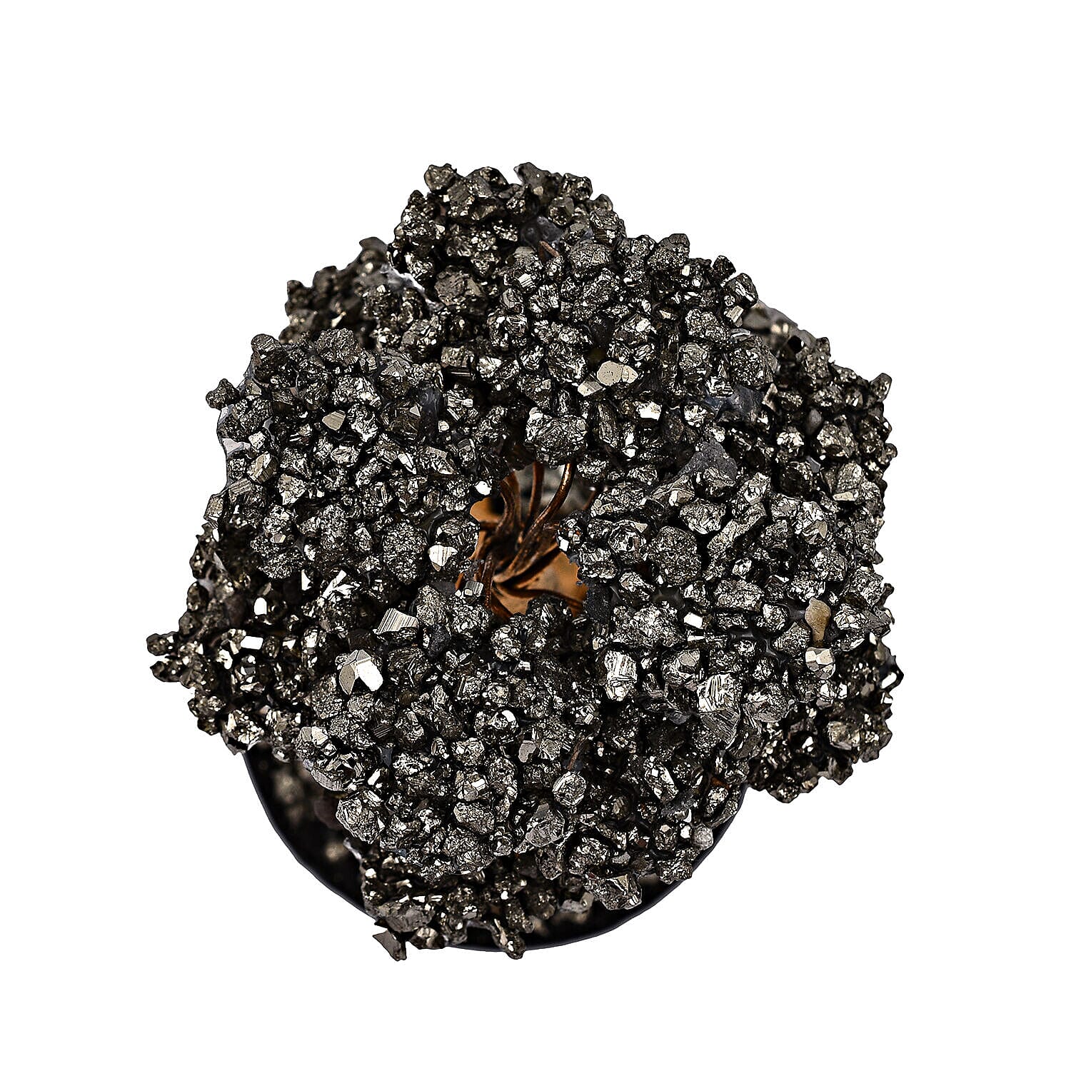 Gem Treasure From Peru- Handcrafted Pyrite Stones  Tree Decor (2.3-2.7 inches)