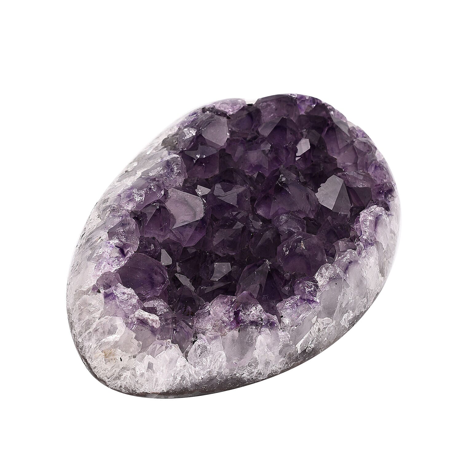Gem Treasure - Large Premium Grade Amethyst Geode Cluster Piece on Iron Base  - 3500 Ct