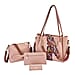 Set of 4 - Tote Bag, Crossbody Bag, Clutch Bag & Wallet - Pink
