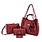One Time Close Out Deal- Set of 4 - Tote Bag with Handle Drop, Card Holder, Crossbody and Clutch Bag with Long Strap - Tan