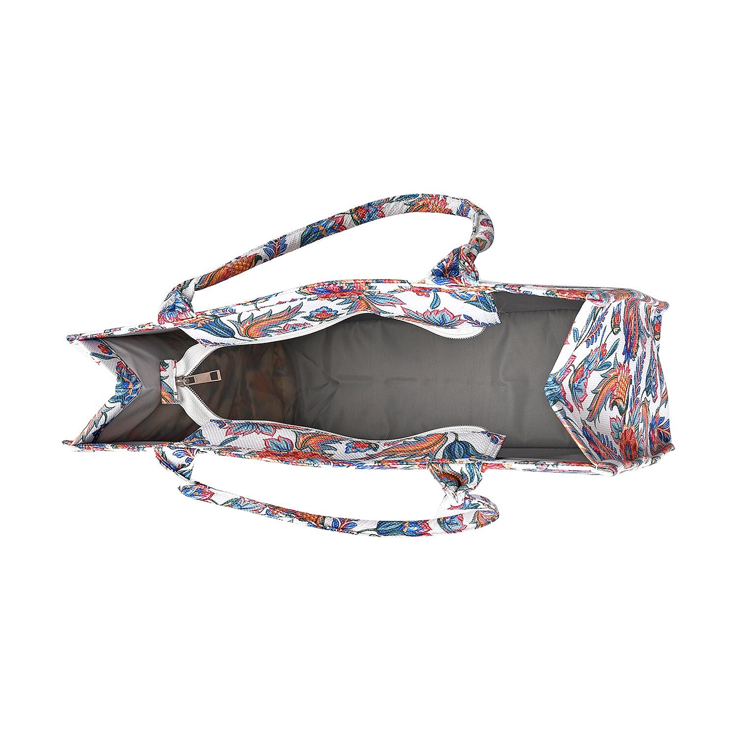 Designer Inspired Closeout - Floral Pattern Tote Bag with Handle Drop -  Multi