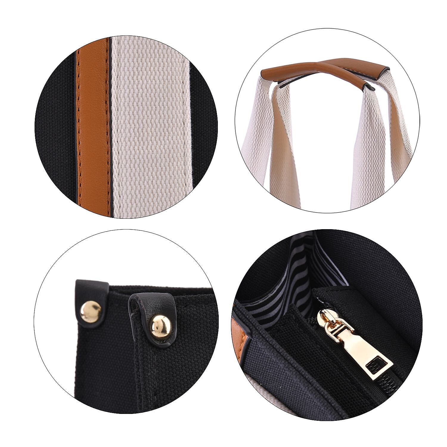 Designer Inspired- Canvas Tote Bag - Black