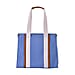 Designer Inspired- Canvas Tote Bag With Zipped Pocket - Handle Drop - Blue