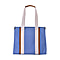 Designer Inspired- Canvas Tote Bag With Zipped Pocket & Handle Drop - Navy