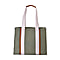 Designer Inspired- Canvas Tote Bag With Zipped Pocket & Handle Drop - Olive