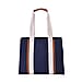 Designer Inspired- Canvas Tote Bag With Zipped Pocket - Handle Drop - Blue