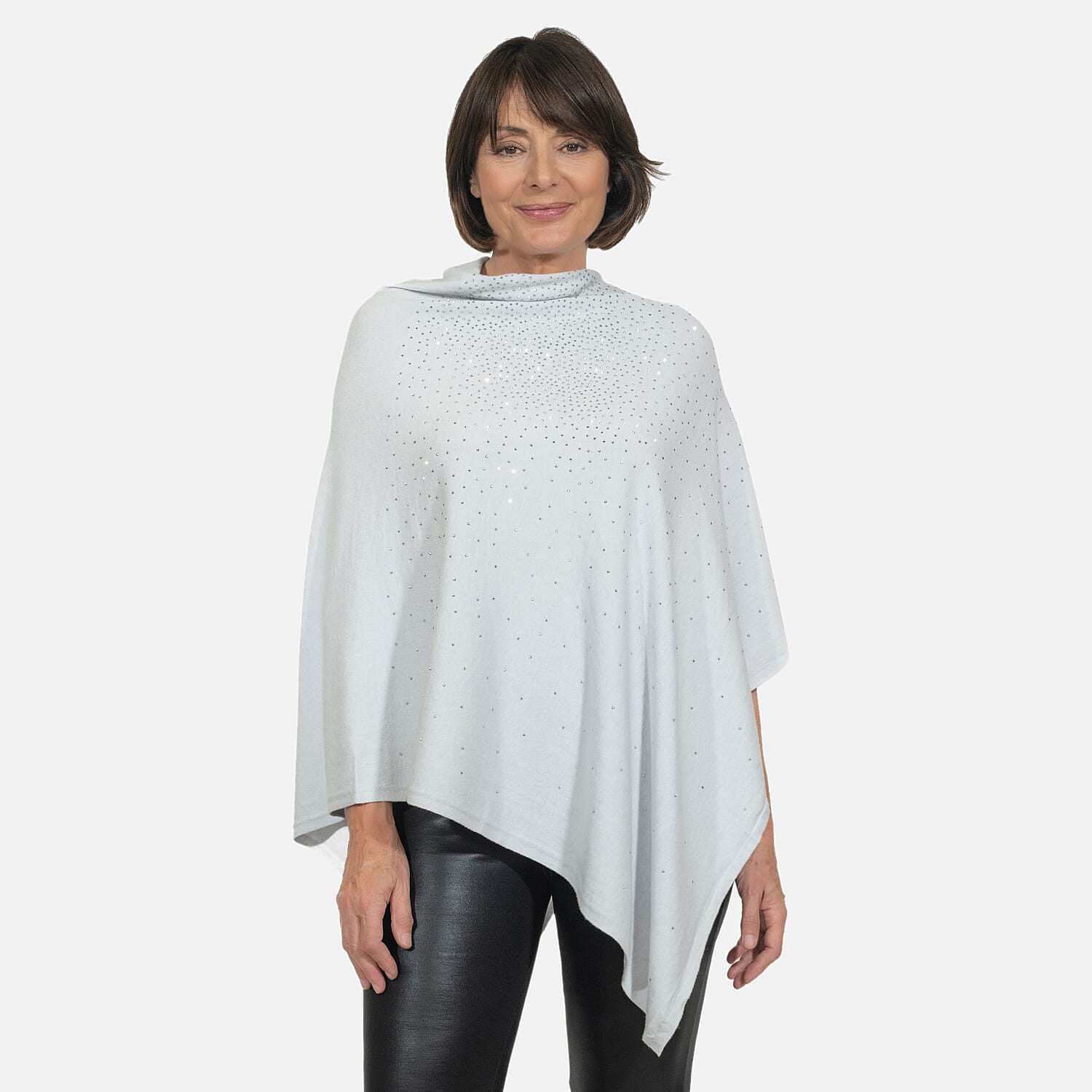 Kris Ana Stud Scatter Poncho (Size 8-18) - Baby Blue