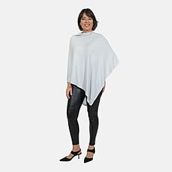 Kris Ana Stud Scatter Poncho (Size 8-18) - Light Grey