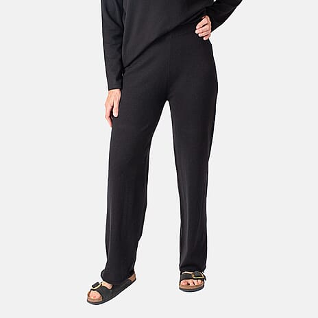 Knitted Jumper & Trousers Set (Size 18) - Black