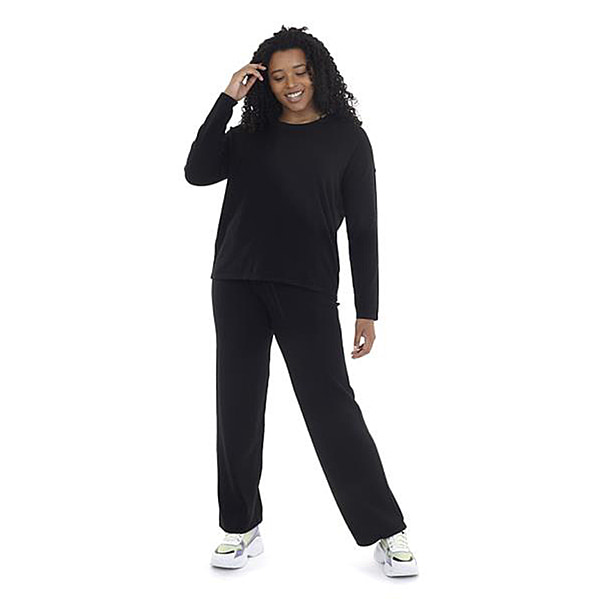 Knitted Jumper and Trousers Set - Black - 7302676 - TJC