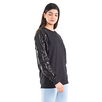 https://tjcuk.sirv.com/Products/73/0/7302839/TAMSY-100-Cotton-Sequin-Detailing-Sweatshirt-for-Women-Black_7302839_1.jpg?w=342&h=342