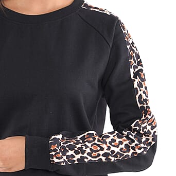 https://tjcuk.sirv.com/Products/73/0/7302855/TAMSY-100-Cotton-Leopard-Printed-Sleeve-Womens-Sweatshirt-Black_7302855_3.jpg?w=342&h=342