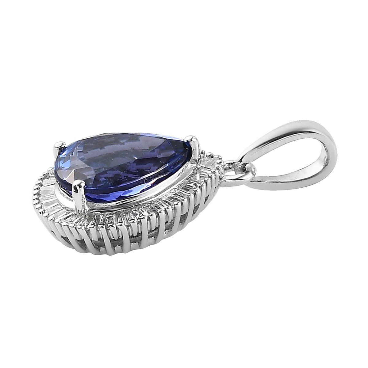 RHAPSODY 950 Platinum AAAA Tanzanite and Diamond (VS-E-F) Pendant 3.00 Ct.