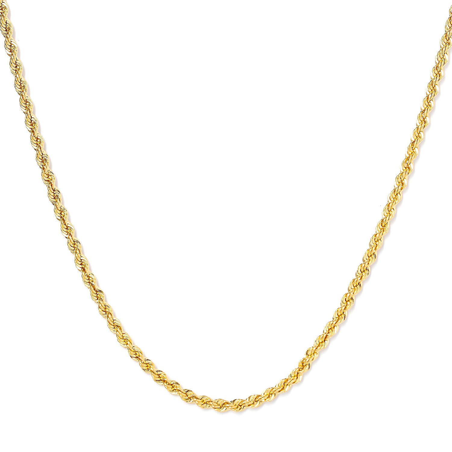 Close Out 22K (92% Pure) Yellow Gold Rope Necklace (Size - 22) with Lobster Clasp, Gold Wt. 5.00 Gms