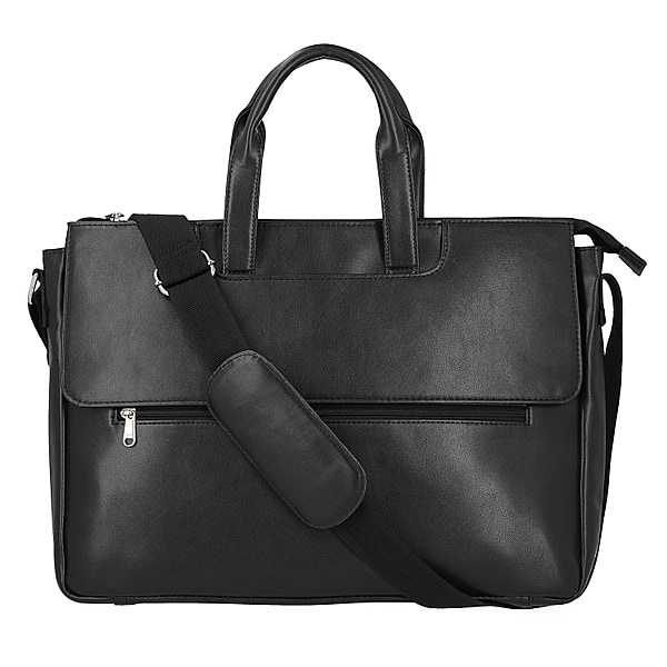 La Marey Laptop Bag with Adjustable Shoulder Strap - Black - 7302988 - TJC