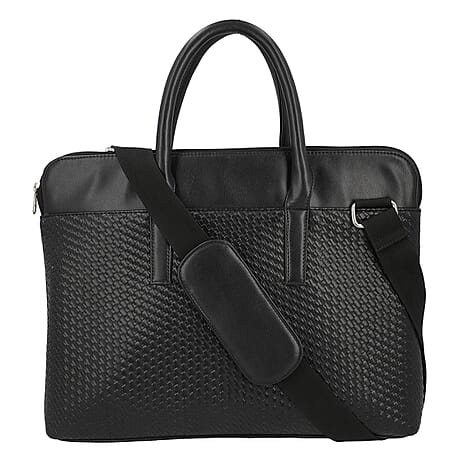 La Marey Laptop Bag with Adjustable Strap - Black