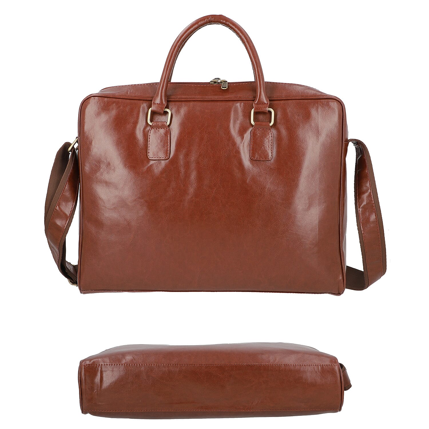 LA MAREY Laptop Bag with Adjustable Shoulder Strap (Size 41x30x6 Cm) - Brown