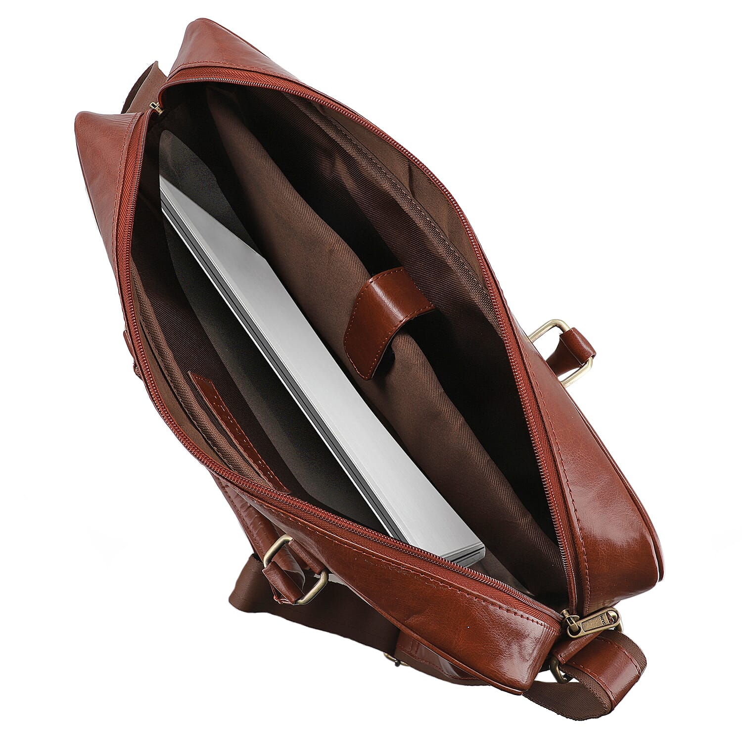 LA MAREY Laptop Bag with Adjustable Shoulder Strap (Size 41x30x6 Cm) - Brown