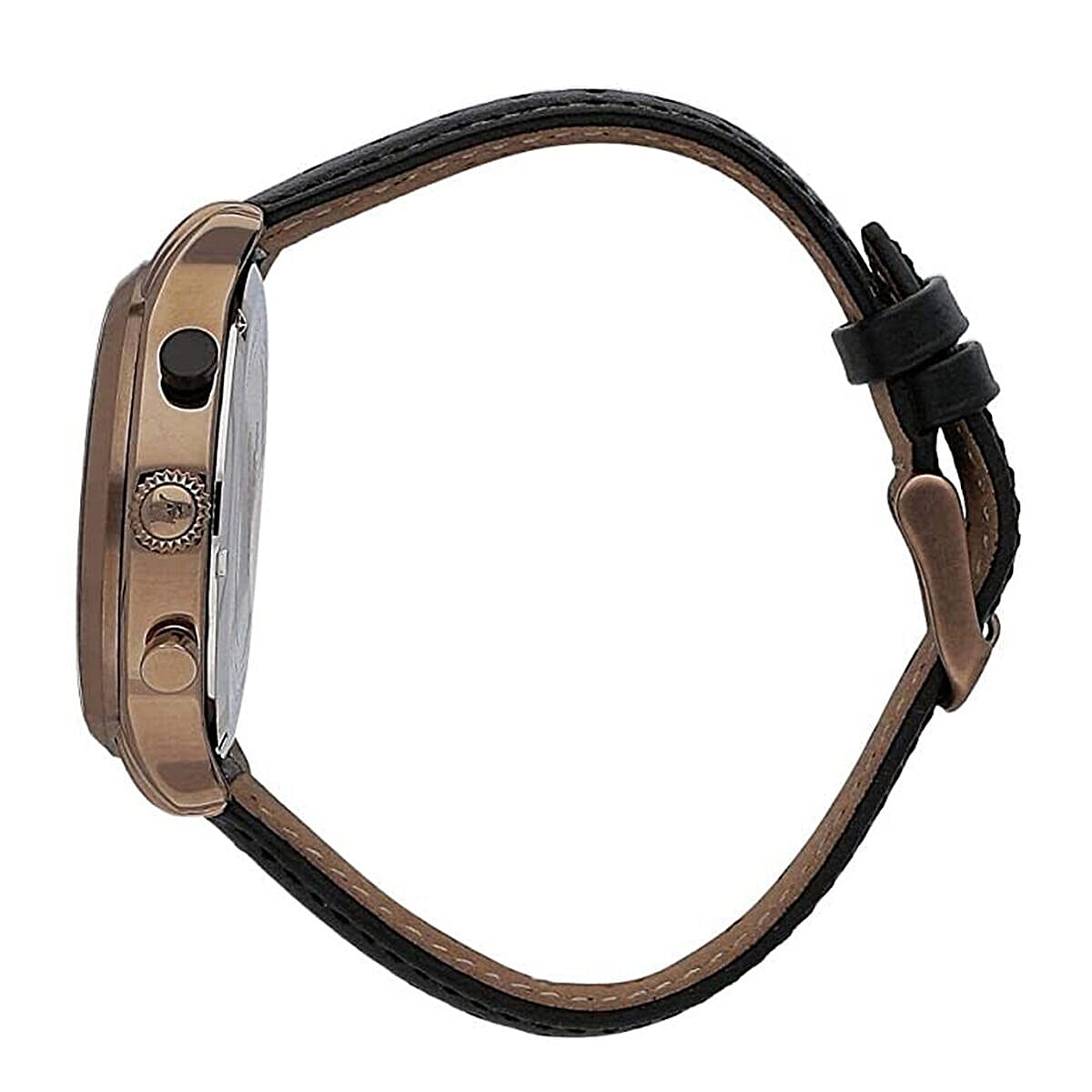 Closeout Deal- Maserati Legend Collection Watch with Chronograph, 10 ATM Water Resistance with Black Strap - Black Dial