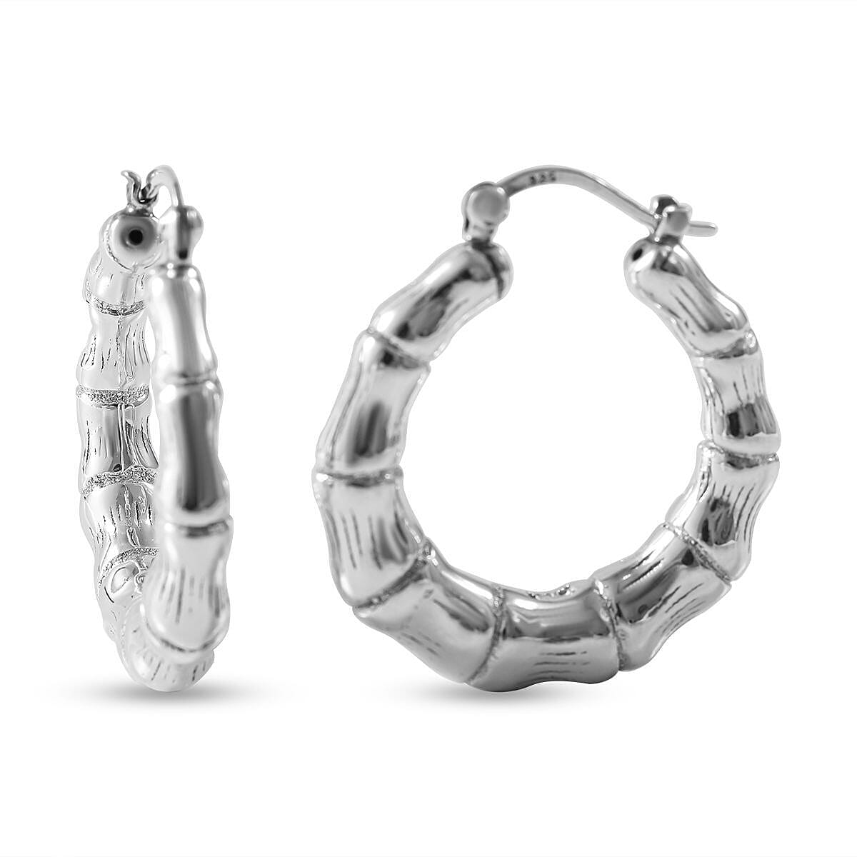 Sterling Silver Hoop Earrings, Silver Wt. 7.00 Gms