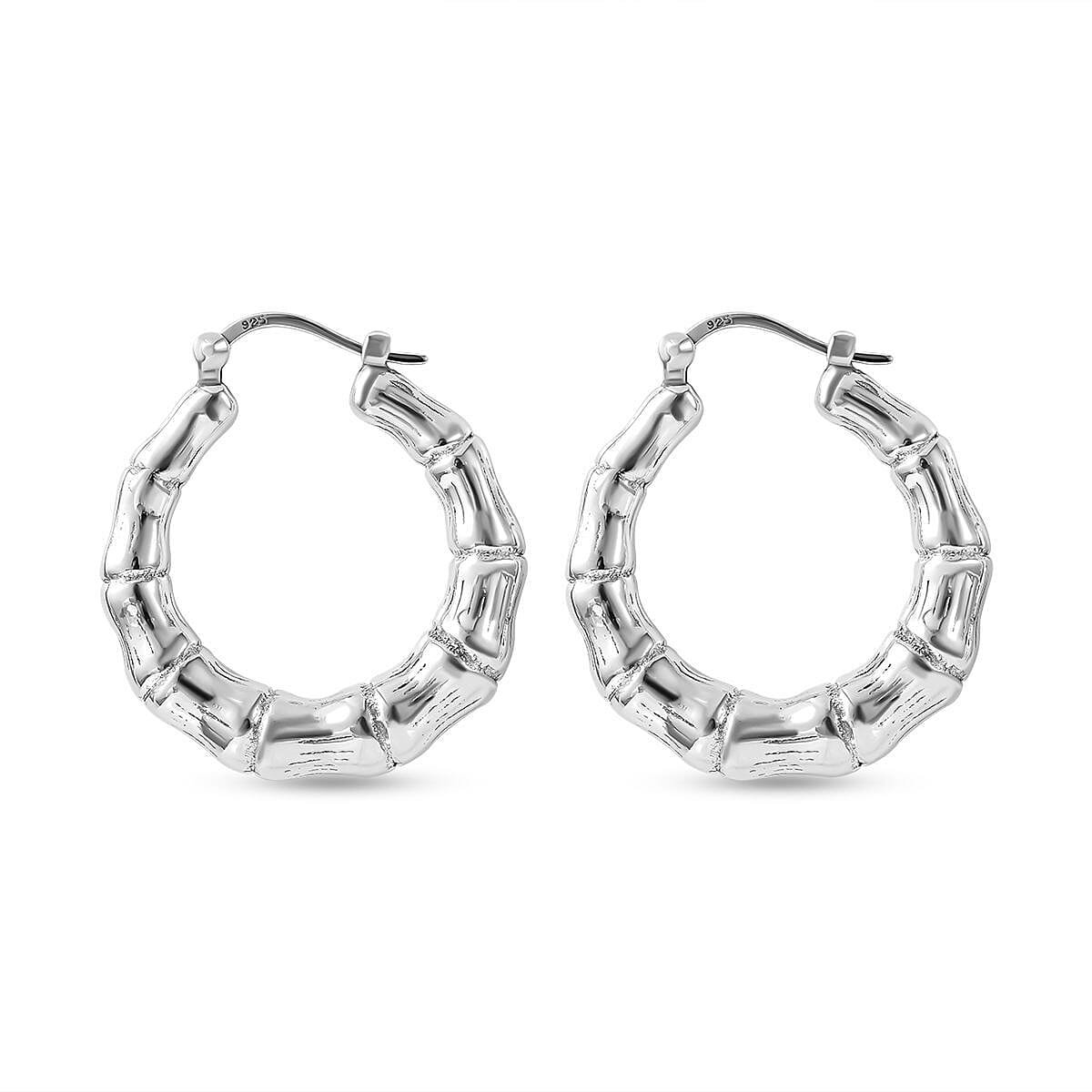 Sterling Silver Hoop Earrings, Silver Wt. 7.00 Gms